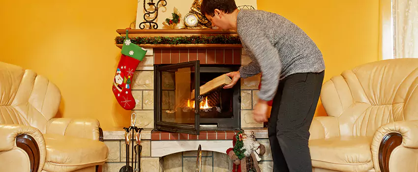 Rusted Metal Fireplace Restoration in Pawtucket, Rhode Island